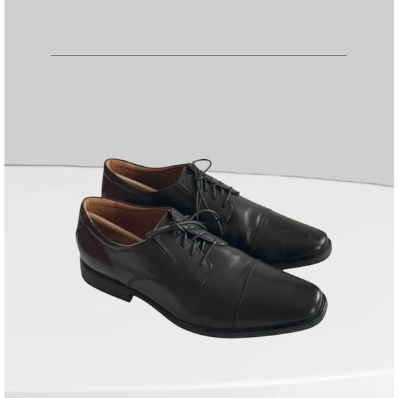 Clarks Tilden Cap Men’s Oxford Black Leather Suze 11.5 Wide main image 7